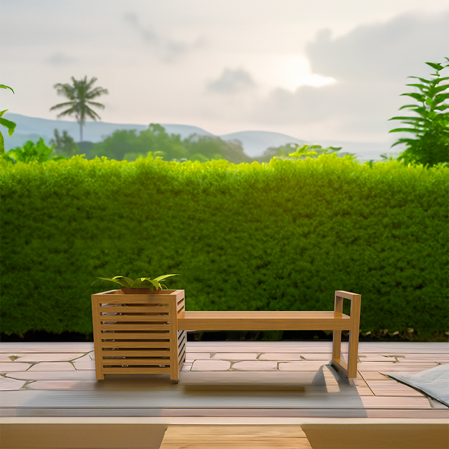 Garden Glow | Teakwood Bench