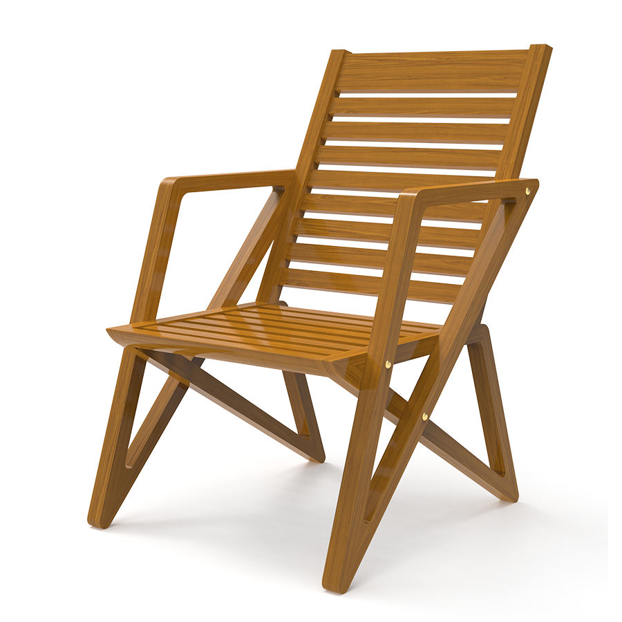 Zen Zest | Teakwood  Sitout Chair